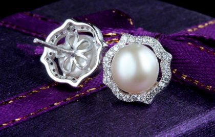 Set elegant argint 925 perle cercei