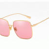 Ochelari de soare aurii lentile roz fata